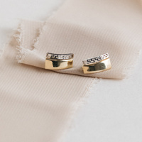 Kolczyki złote nowoczesna greka 585