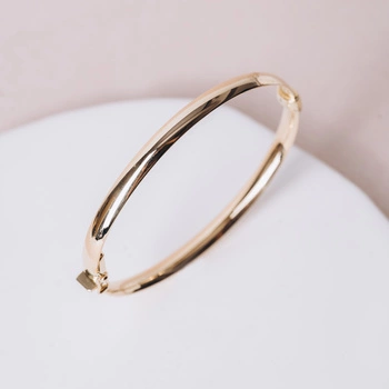 Bransoletka Złota sztywna - zaokrąglona - 585