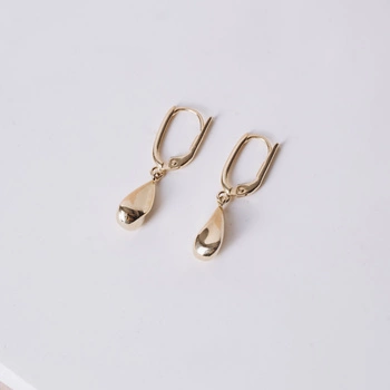 Kolczyki Złote 585 – Wiszące kropelki