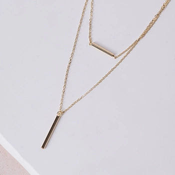 Złoty naszyjnik – Piętrowe Sople - 585