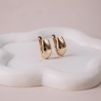 Kolczyki Złote Soft Drop - 585 - zapięcia angielskie 