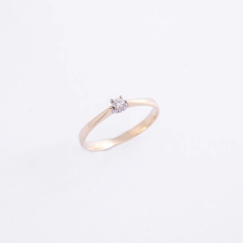 Pierścionek z brylantem 0.10 ct  