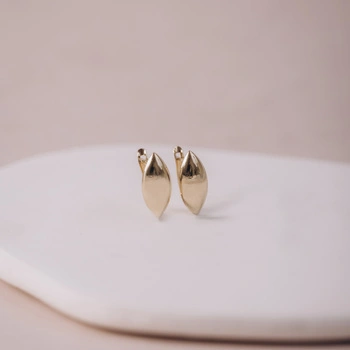 Kolczyki złote Migdałki Gładkie -585- angielskie zapięcia 