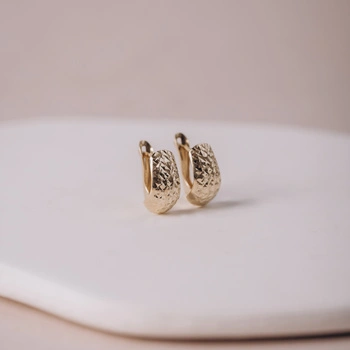 Kolczyki Złote Luna Shine - 585 - zapięcia angielskie 