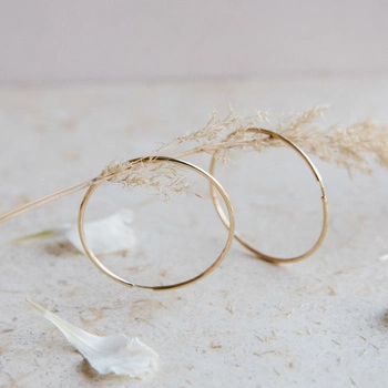 Kolczyki koła - złote koła, klasyczne szarniry 4,5 cm