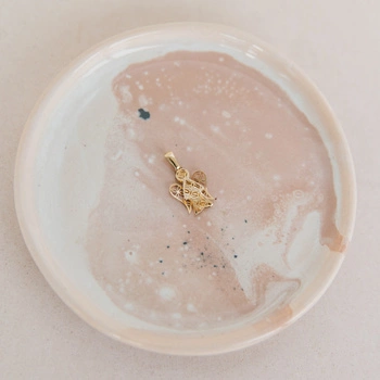 Złota zawieszka Anioł - ażurowy (duży)